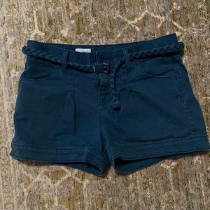 Pleated blue shorts